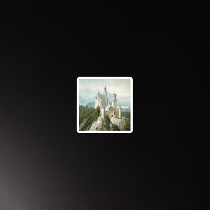 Schloss Neuschwanstein Castle Magnet, Artwork by Adolf Hitler