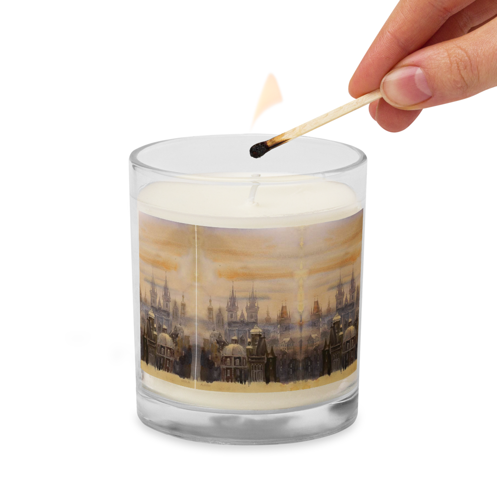 Prague in the Fog Glass Jar Candle