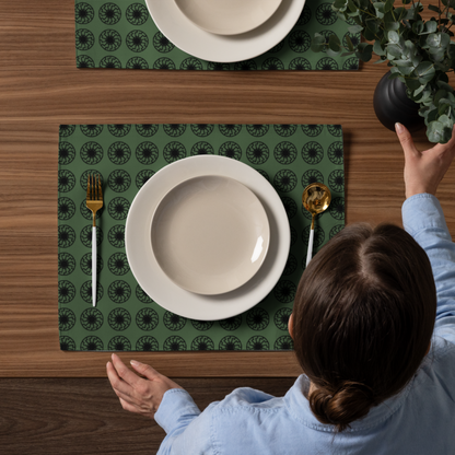 Black Sun Matrix Placemat Set