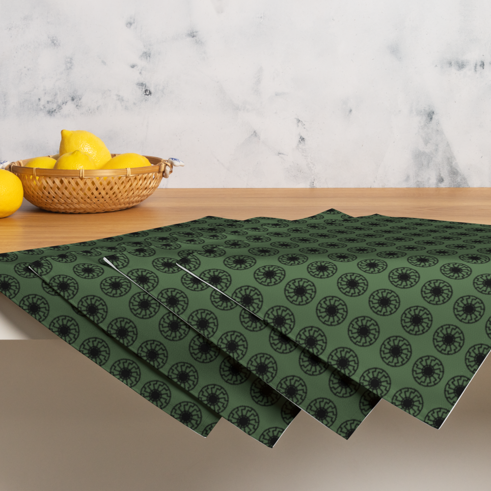 Black Sun Matrix Placemat Set