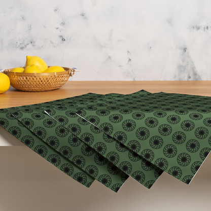 Black Sun Matrix Placemat Set
