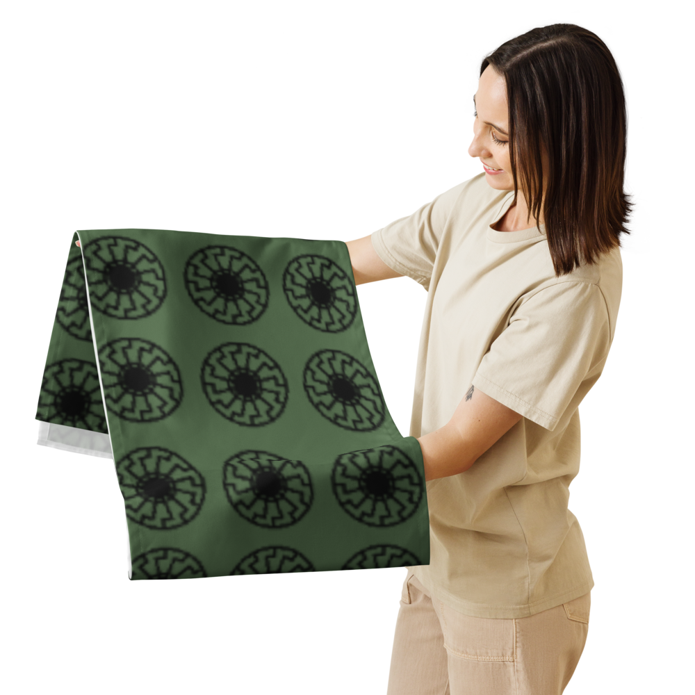 Axis of Elegance: Black Sun Matrix – Table Runner